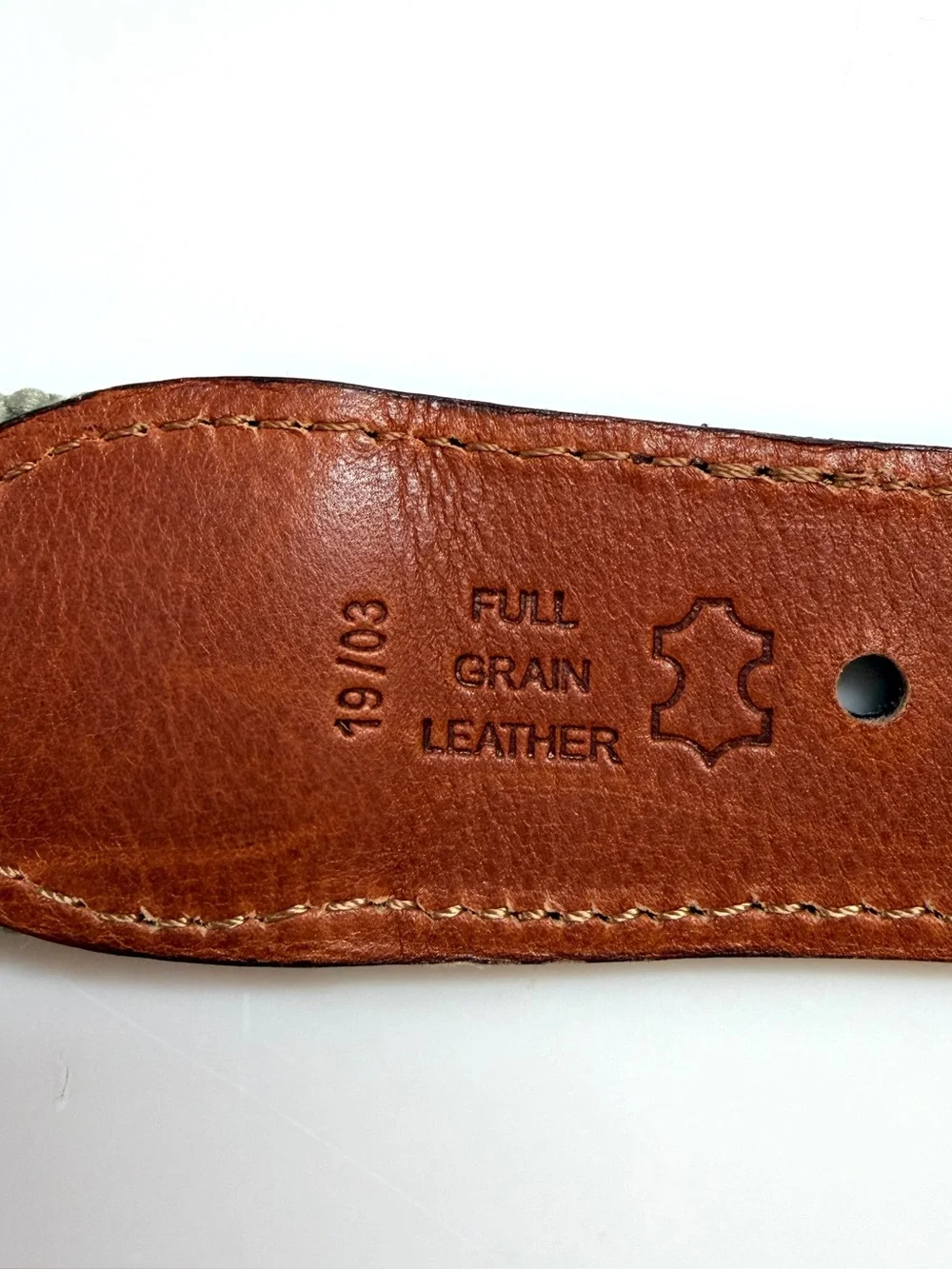 Vintage Prestwick Golf Club Logo Mens Green Belt Seejays SZ 36  Canvas Leather